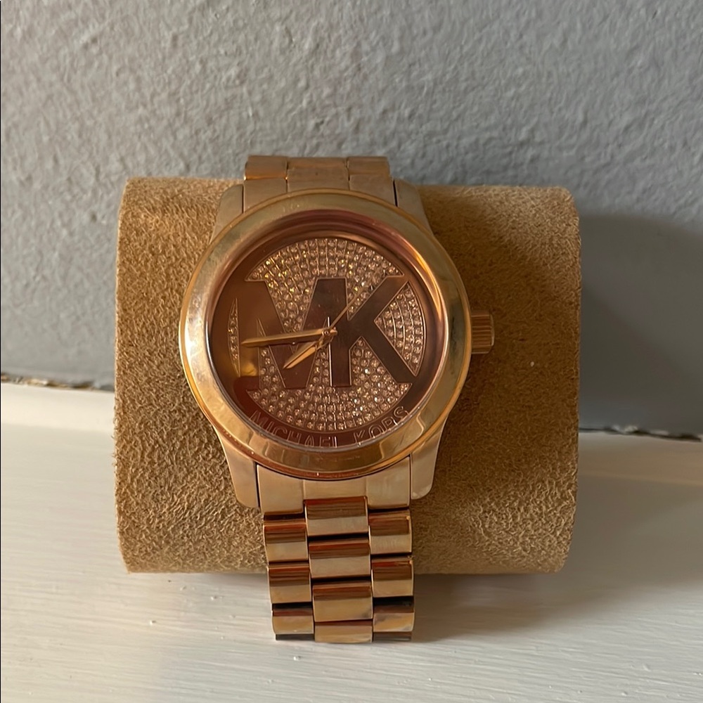 Rose Gold MK Logo Watch